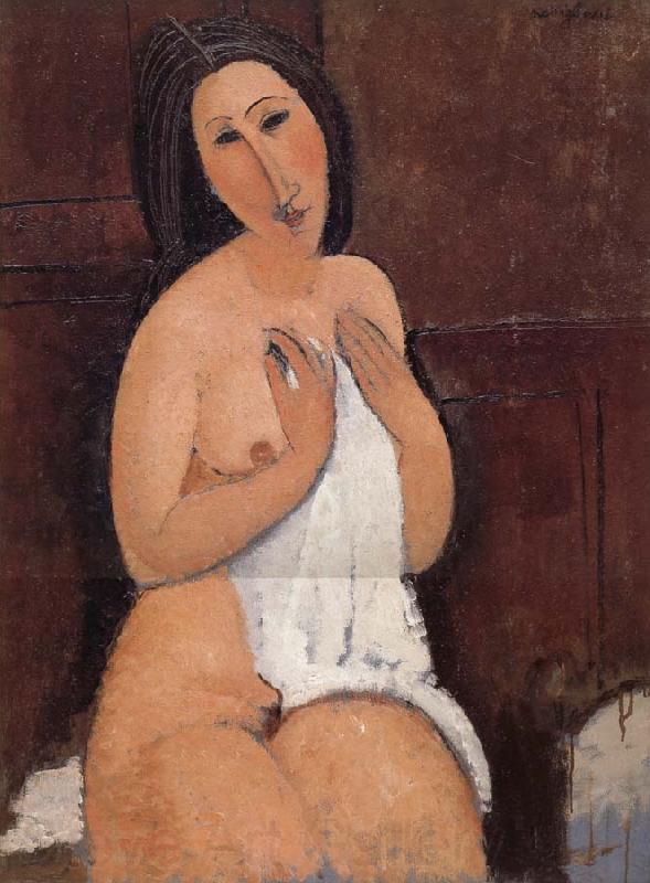 Amedeo Modigliani Nu assis a la chemise